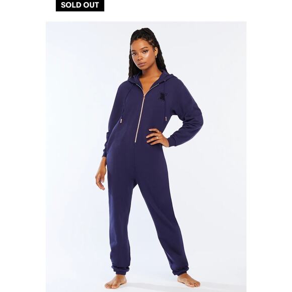 Savage X Fenty Other - 0153 Savage X Fenty Forever Savage Hooded Onesie Navy Blue L NWT